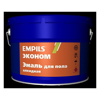 Эмаль EMPILS-Эконом  д/пола 10 кг жел-кор. (Ростов)